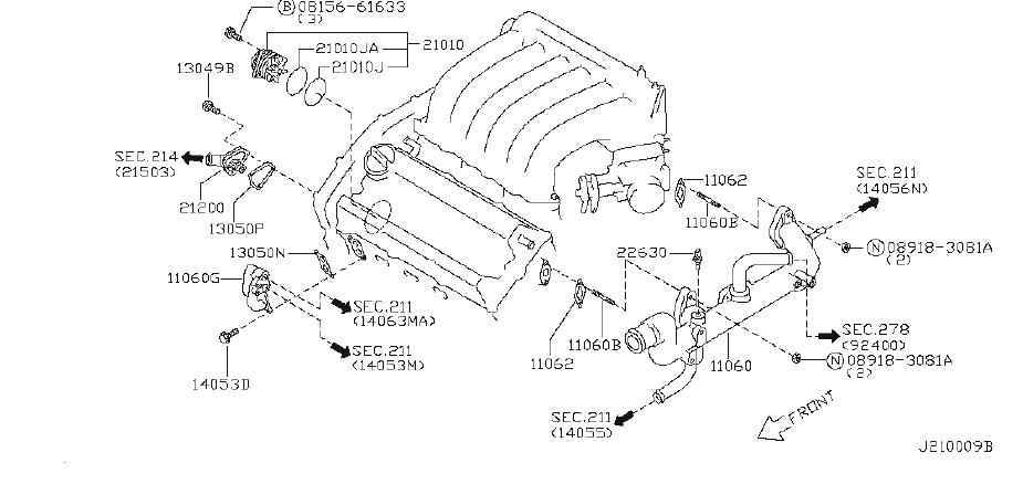 Nissan Maxima Engine Coolant Temperature Sensor. CUPE, LUBRICATING