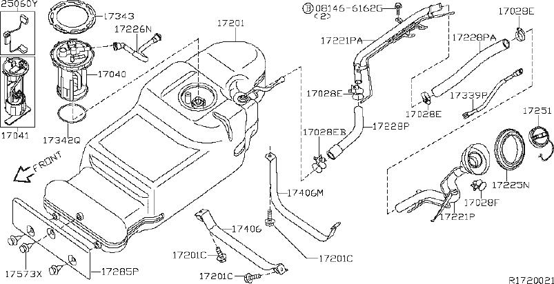 Nissan Xterra Evaporative Emissions System Lines. FUEL, TANK - 17339 ...